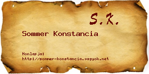 Sommer Konstancia névjegykártya